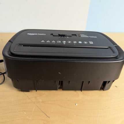 NO BIN Amazon Basics 12-Sheet Cross-Cut Paper Shredder and Credit Card Shredder