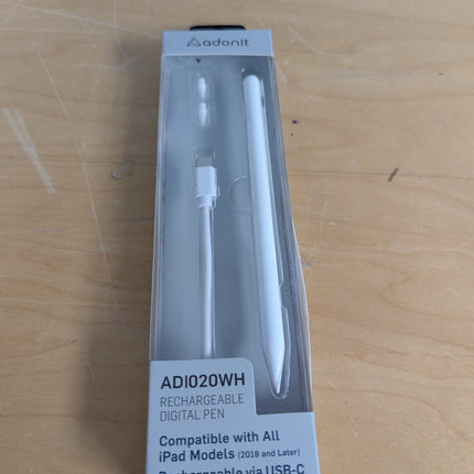 Adonit ADI020WH Stylus digital pen compatible with all iPad models (2018 and lat