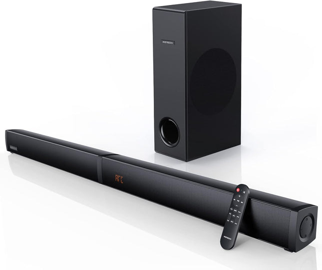 Sound Bar 2 in 1 Detachable MEREDO Soundbar for TV with 5.25'' Subwoofer 180W 2.