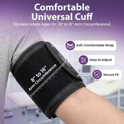 Blood Pressure Monitor for Home Use with Large Upper Arm Cuff - Automatic Talkin