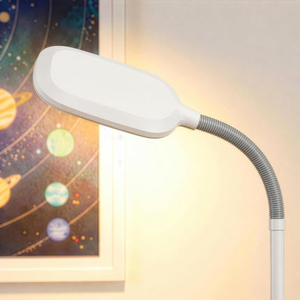 Brightech Litespan LED Floor Reading Lamp, 12W 850-950 Lumens Daylight Gooseneck Standing Light for Crafts & Over Chair