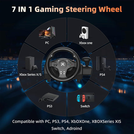 DOYO Racing Wheel - Gaming Steering Wheel for PC, 270 Degree Driving Simulator R