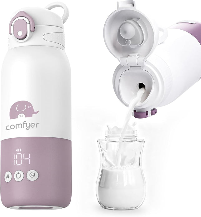 comfyer Portable Milk Warmer for Travel, Portable Bottle Warmer with Fast Heatin