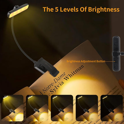 24 Led Rechargeable Book Light for Reading in Bed-Eye Caring 3 Color Temperature