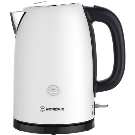 Westinghouse 1.7L Electric Steel Kettle - Matte White, Durable Steel Body Constr