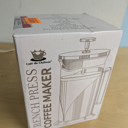 French Press Coffee Maker 34oz – Stainless Steel & Glass Coffee Press with 4-Lev