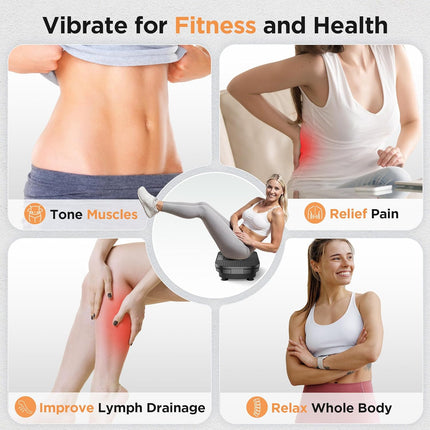 FEIERDUN Vibration Plate Exercise Machine, Vibration Plate for Lymphatic Drainag