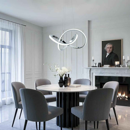MAYNA Modern Pendant Light with Irregular Ring Lights LED Contemporary Ceiling D