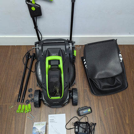 STEELITE 13 in 20V Cordless Electric Lawn Mower, Brushless with 5-Position Cutting Height & 4.0Ah Battery