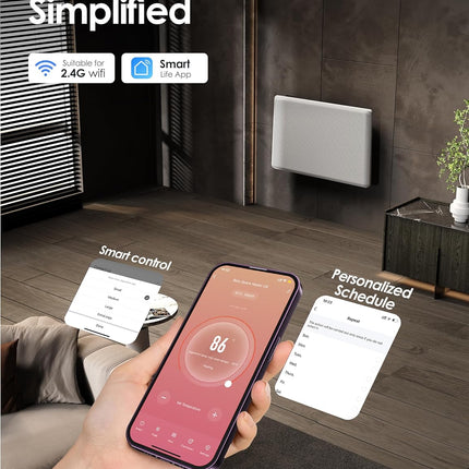 (Black) Ballu Mica Infrared Space Heater Indoor Use,Electric Panel Heater with L