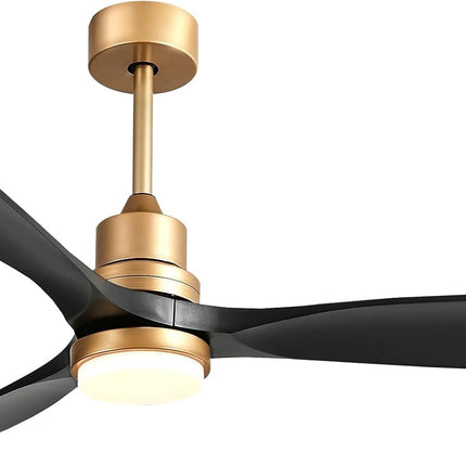 Forrovenco 52 Inch Ceiling Fan with Lights and Remote, White & Gold