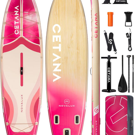 CETANA 11 ft 6 in x 35 in Extra Wide Stand Up Paddle Board for Adults & Youth, 400 lb Capacity Inflatable SUP with Pump
