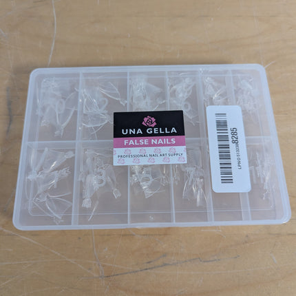UNA GELLA Almond Shape Nail Tips Short: 504pcs Half Cover Almond Tips | Half Mat