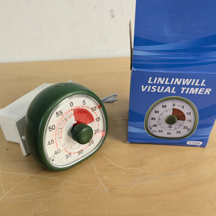 Linlinwill Rechargeable Visual Timer for Kids, Adjustable Volume & Alarm Duratio