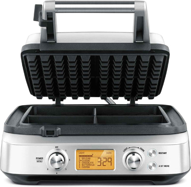 Breville BREBWM640XL 4 Slice Waffle Maker, silver