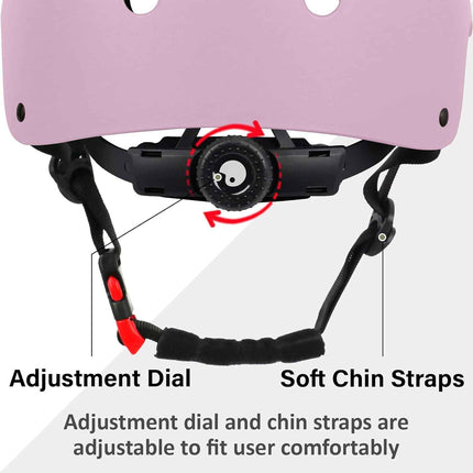 Skateboard Bike Helmet, Lightweight Adjustable, Multi-Sport for Bicycle Skate Sc