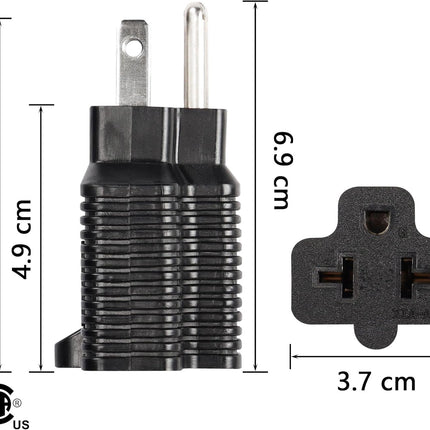 CERRXIAN 4 in 1 15 Amp to 20 Amp Plug Adapter, NEMA 5-15P to 5-15R Adapter,5-15P