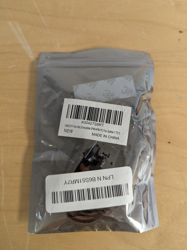 VWEICYY Fan Hub,Compatible 3PIN/4PIN PC Fan Splitter.PWM Fans Hub for Desktop PC