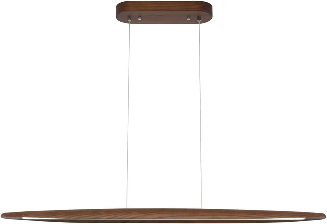 YISDESIGN 39" Wood Linear Pendant Light LED Dimmable Hanging Light Dinning Room