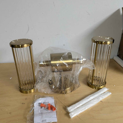 ECOBRT Glass Wall Light Fixture Indoor Antique Brass Bathroom Vanity Lights Besi