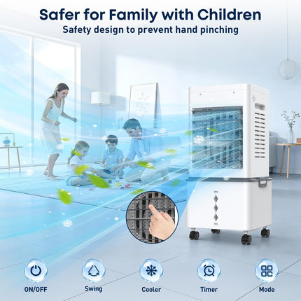 Portable Air Conditioner, Windowless Air Conditioner with 6 Speeds 2 Modes, 12L