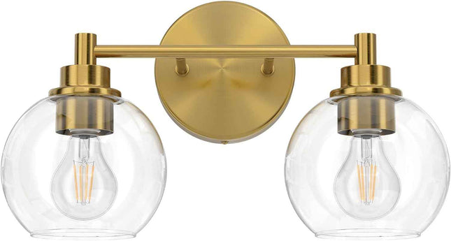 VONLUCE Bathroom Light Fixtures, 2-Light Bathroom Lights Over Mirror with Globe