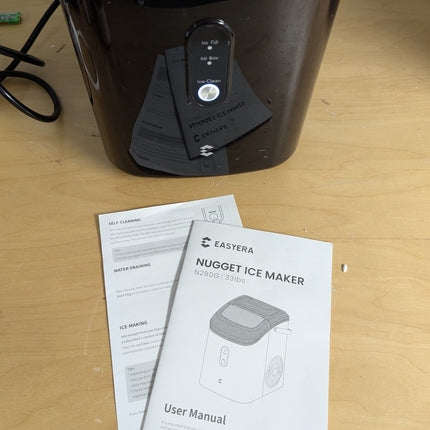 EASYERA Nugget Ice Maker Countertop, Pellet Crushed Chewble Ice Cubes, 33LBS/24H