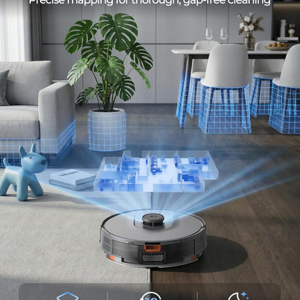 Redroad R11 Robot Vacuum and Mop, 20000Pa Suction, 120-Day Self-Emptying 4L Dust Bag, LiDAR Navigation, Alexa & App