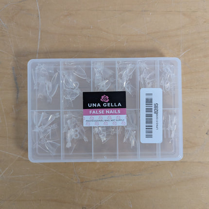 UNA GELLA Almond Shape Nail Tips Short: 504pcs Half Cover Almond Tips | Half Mat