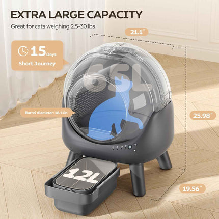 Beokeo Self-Cleaning Litter Box for Multiple Cats, Smart App-Controlled with Hea
