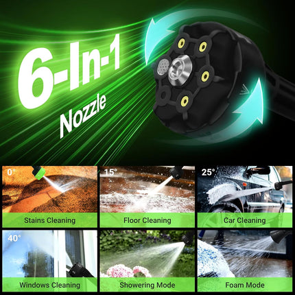 Incomplete — NACATIN 1000 PSI Cordless Pressure Washer, 21V 4.0Ah Brushless