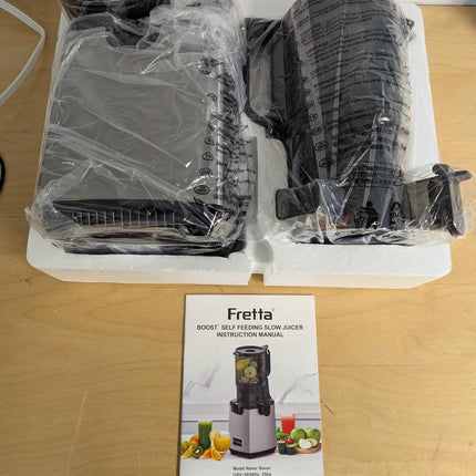 Fretta Juicer Machine,Cold Press Juicer W/ 5.3'' Feed Chute for Whole Fruits Veg