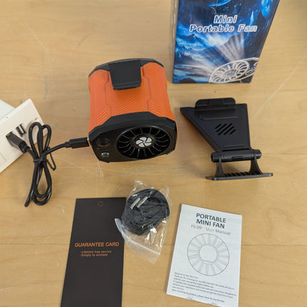 FlarePoint Portable 4-in-1 Waist/Neck/Desk Fan with Phone Stand & LED Light