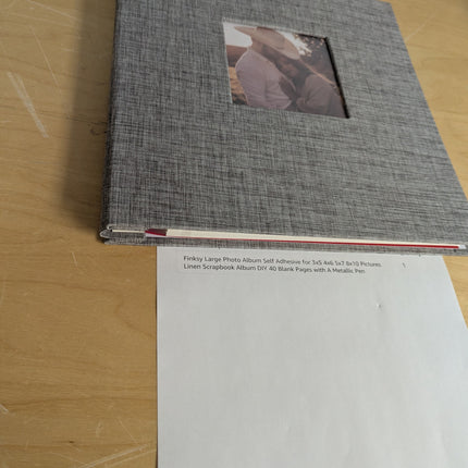 Finksy Large Photo Album Self Adhesive for 3x5 4x6 5x7 8x10 Pictures Linen Scrap