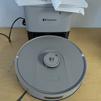 Redroad Robot Vacuum and Mop, 15000Pa, 90-Day Self-Emptying, Grey