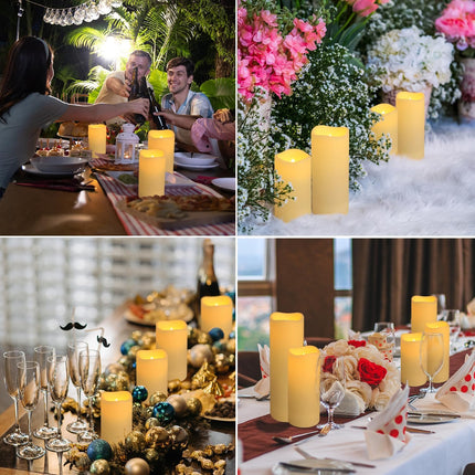 pliadvbu Flameless LED Candles 72 Pack, Outdoor Waterproof Realistic Votive Candles with Remote & Timer for Weddings