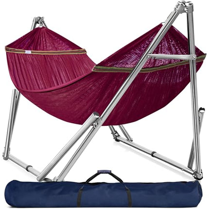 Tranquillo Double Hammock with Stand 650lb Capacity Double Hammock with Spreader