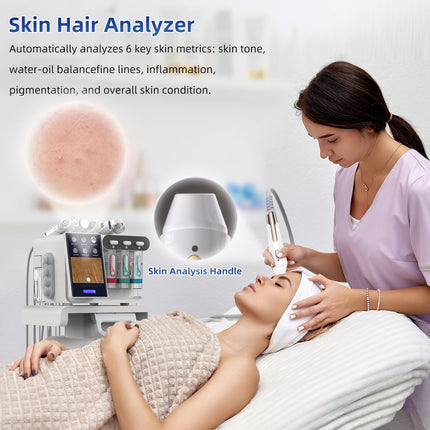 Hydro Oxygen Professional Facial Machine for Spa,Skin Care Device with 10inch LC