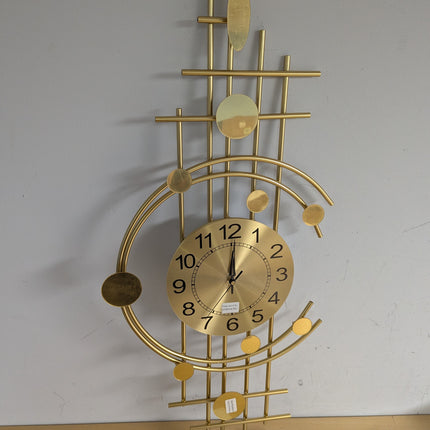 Modern Minimalist Large Wall Clock, Silent Non-Ticking Quartz Metal Clock for Living Room, Kitchen & Office