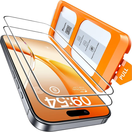 TOCOL 2 Pack for iPhone 17 Screen Protector 6.3 inch 9H Hardness Military Grade