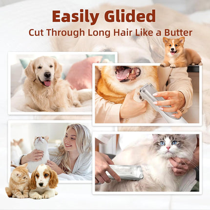 SmartTail Dog Clippers for Grooming, Professional Dog Paw Trimmer with Vacuum Ha