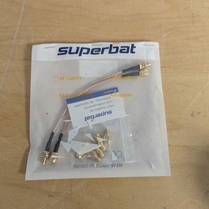 SUPERBAT SMA Male to Female 6inches RF Coax Cable & 5pcs Adapter Kit - SMA/SMA/R
