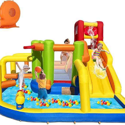 Umbalir Inflatable Obstacle Bounce House, Kids Bounce House Water Park with Wate