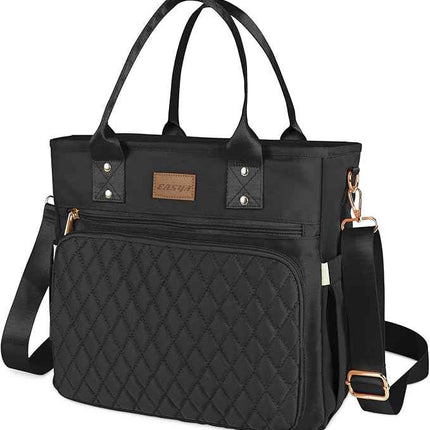 EASYA Large Insulated Lunch Bag for Work, Women's Nylon Thermal Lunch Box, Leakp