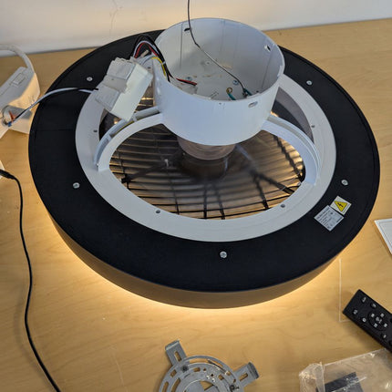 LEDIARY 20 Inch Low Profile Ceiling Fans With Lights, Led Bladeless Ceiling Fan,