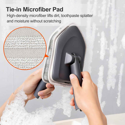 CLEANHOME Tile Tub Scrubber Brush with 3 Different Function Cleaning Heads and 5