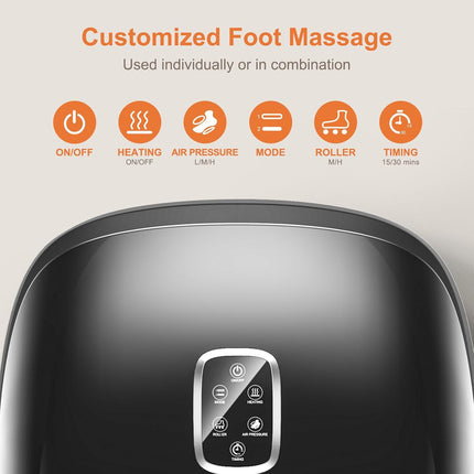 (Purple) Kainsati Shiatsu Foot Massager with Heat Feet Massager for Plantar Fasc