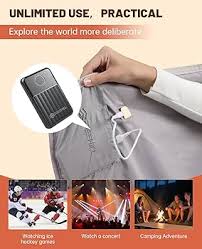 FREEHILL Heated Blanket Battery Operated, 9V Portable Cordless Heated Blanket We