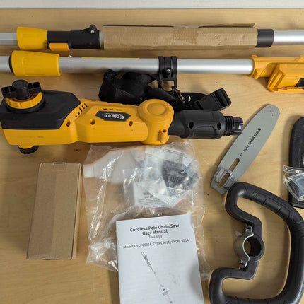(No battery) 10 inch pole saw 1000w 5.7ft - 8.5 ft for dewalt 20v batrery