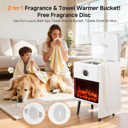 AAOBOSI Heated Towel Warmer for Bathroom - Luxury Towel Warmers Bucket with 3D F